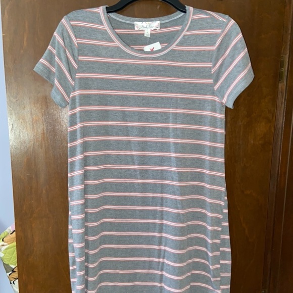 Striped T-Shirt Dress - Picture 1 of 5